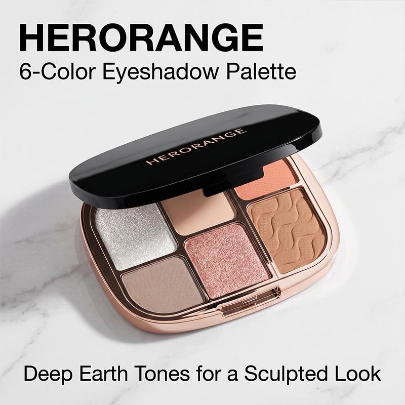 Southeast Asia Best-Selling Soft Blend Six-Color Eyeshadow Palette – Matte & Shimmer, No Fallout, Easy Blend, Yellow Skin Friendly