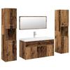 VidaXL Ensemble de meubles salle de bain 5 pcs bois d'ingénierie, armoire de salle de bain, armoire de rangement de 3328919