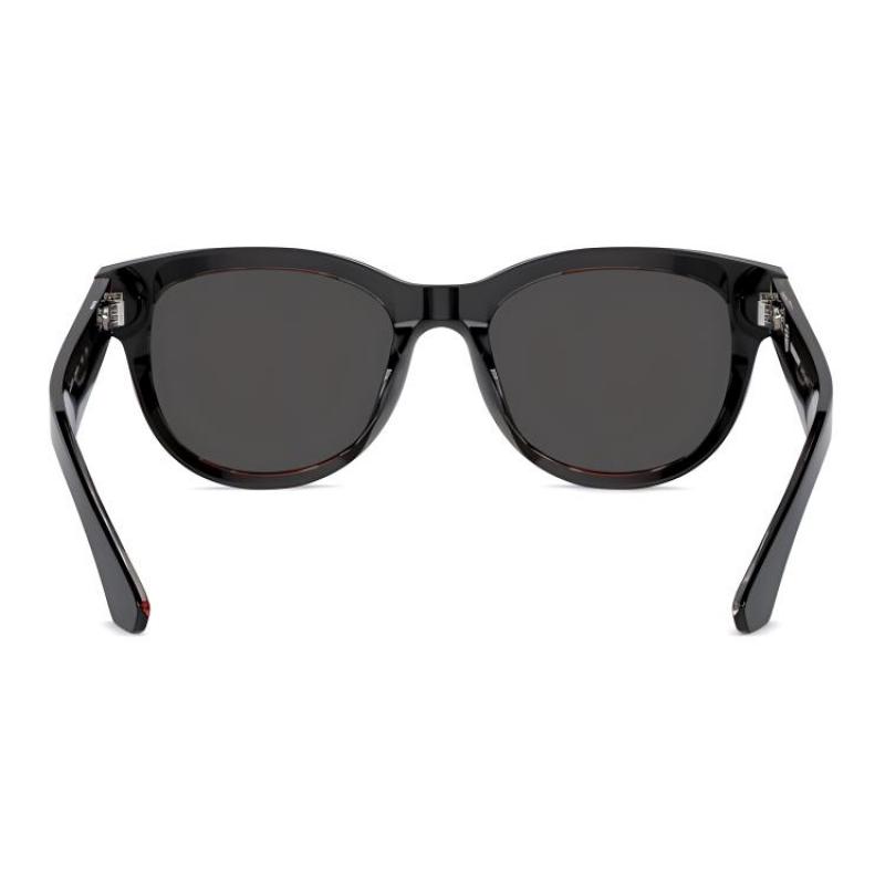 Burberry temple logo square sunglasses women's black