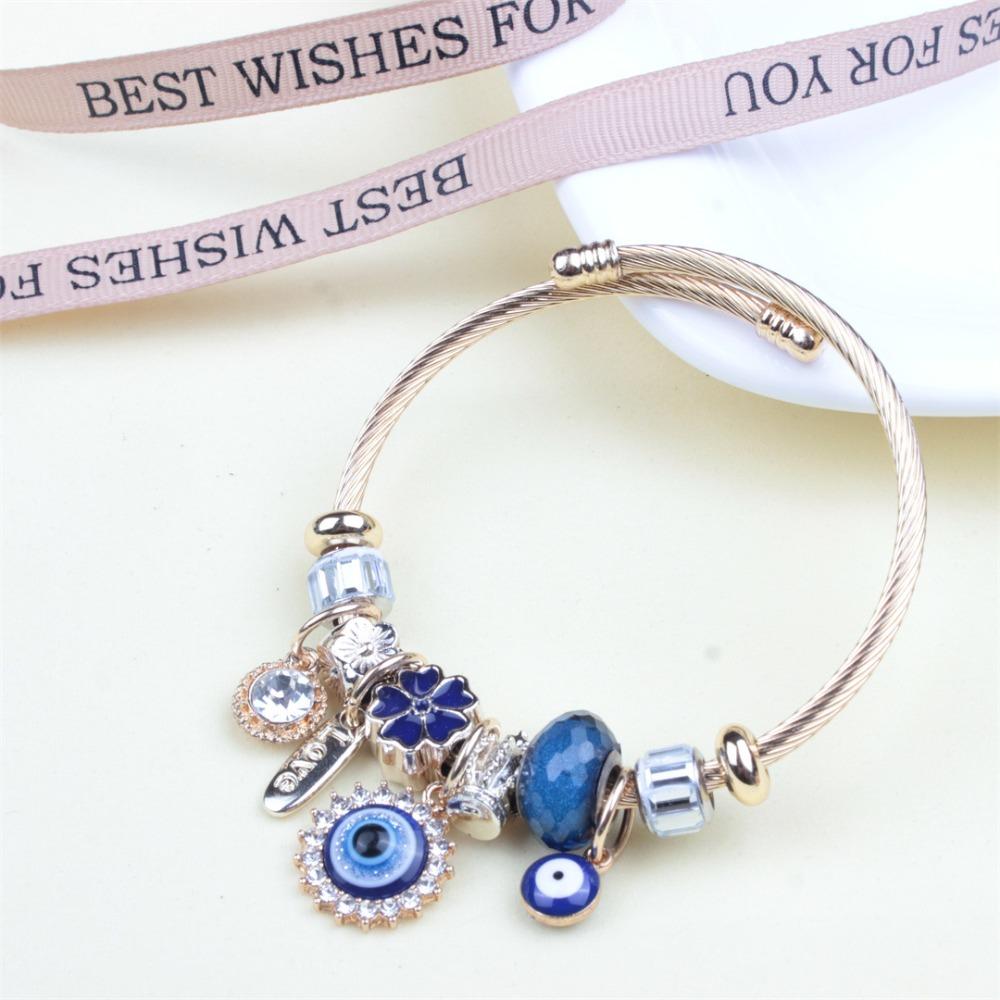 Beaded Bracelet Bangle Multi Element Stainless Steel Copper Alloy Open Spring Snake Bone Chain