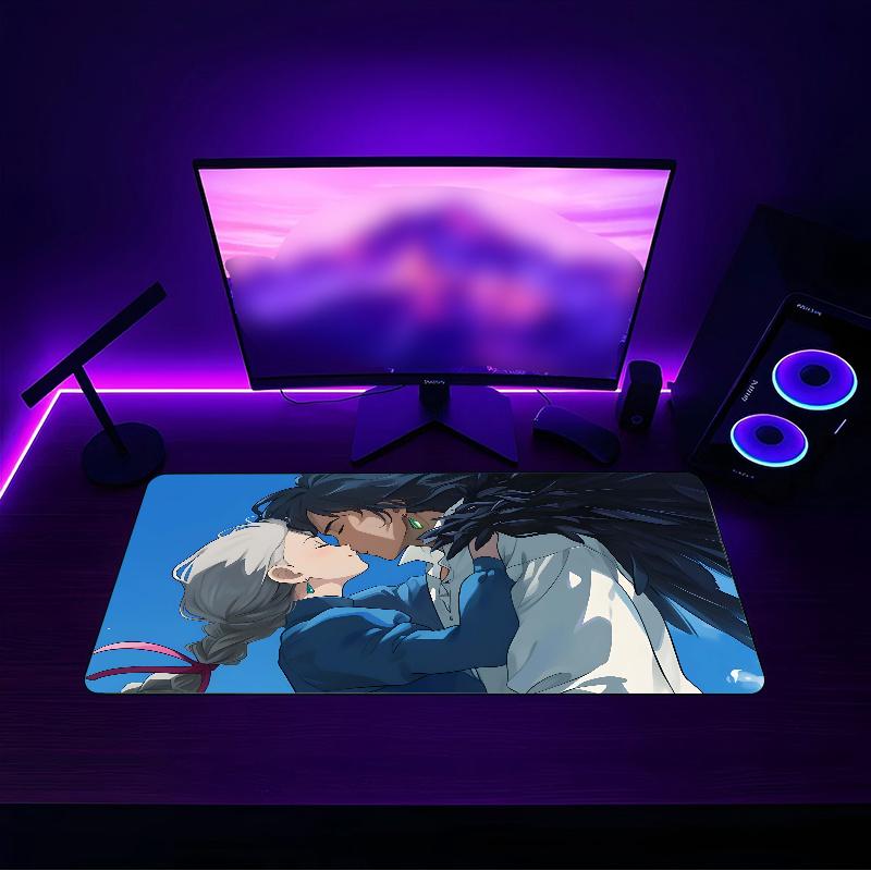 Howl's Moving Castle (37) Mouse pad with a non slip rubber base suitable for home offices and an ideal gift for gamers