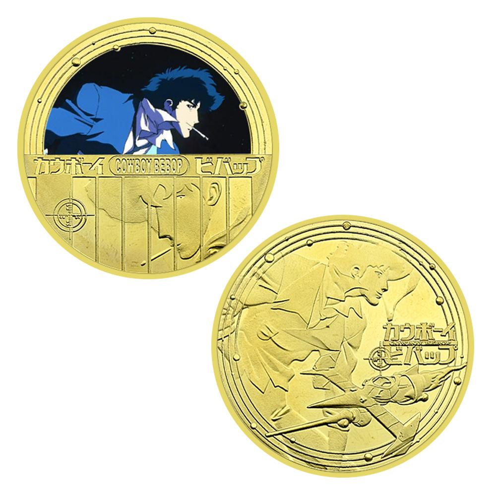 Japanese Classic Animation Gold Plated Color Commemorative Coin Classic Animation Peripheral Commemorative Collection Gift