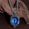 New Nordic High Quality Blue Eye Skull Necklace Men's and Women's Accessories Fashion Necklace