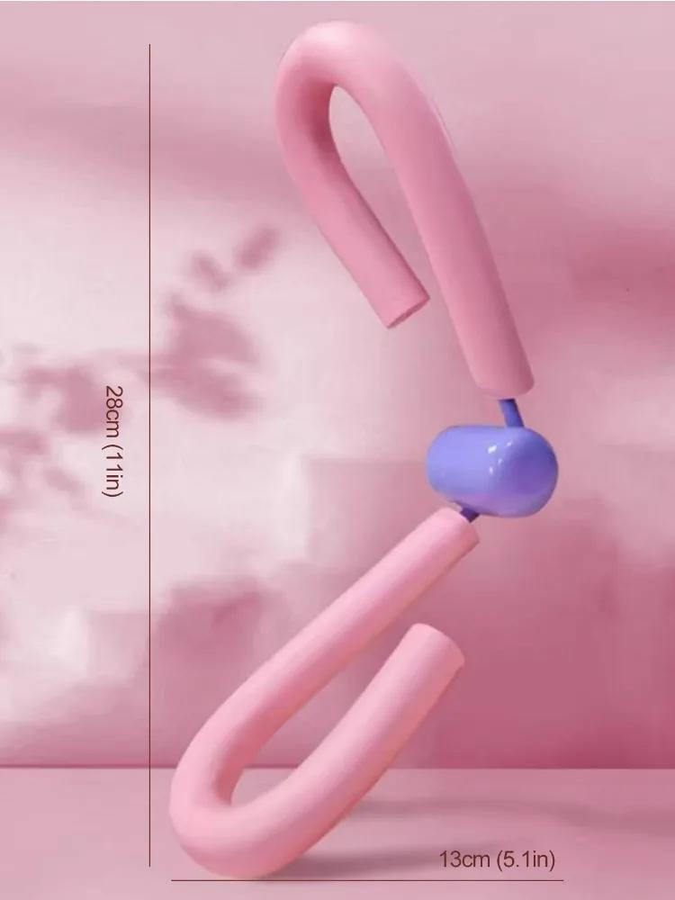 

Тренажер для мышц тазового дна, тренажер для внутренней поверхности бедер, послеродовой тренажер и корректор линии бедер для домашнего спортзала и йоги розовый