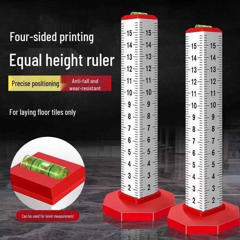 Precision Contour Leveling and Tiling Ruler for Horizontal Positioning 2-Sided Height Ruler