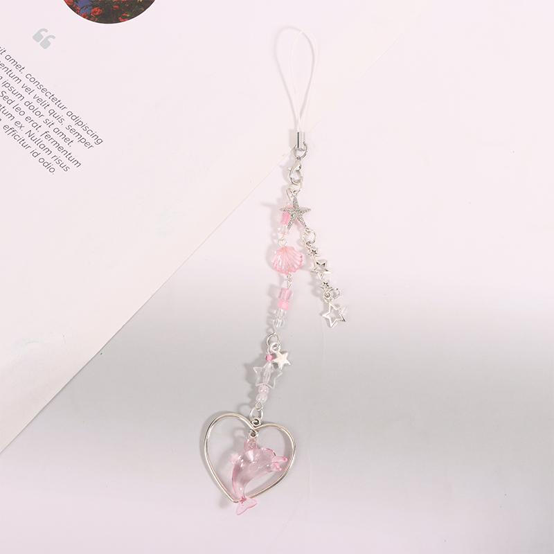 Summer Sea Dolphin Shell Star Phone Charms Pendant Diy Bead Safe Lucky Cases Hanging For Bag Ccd Camera Colorful Y2K Ins Korea