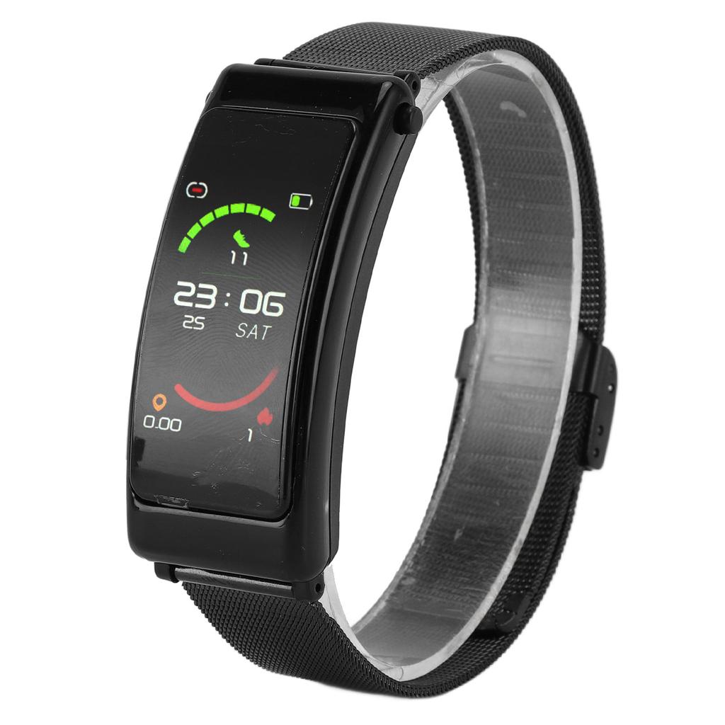 Relógio inteligente de 1,14 polegadas com rastreador de saúde e condicionamento físico, fone de ouvido Bluetooth, vários modos esportivos, pedômetro de aço
