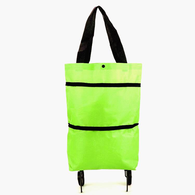 Foldable Wheeled Shopping Bag – Fashionable, Lightweight, & Customizable LOGO Option