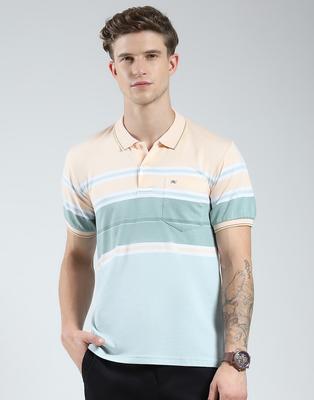 Mens Striped Collar Neck Tshirt