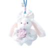 Soft Polyester Bunny Plush Toy With Floral Pattern For Women Purse Charms