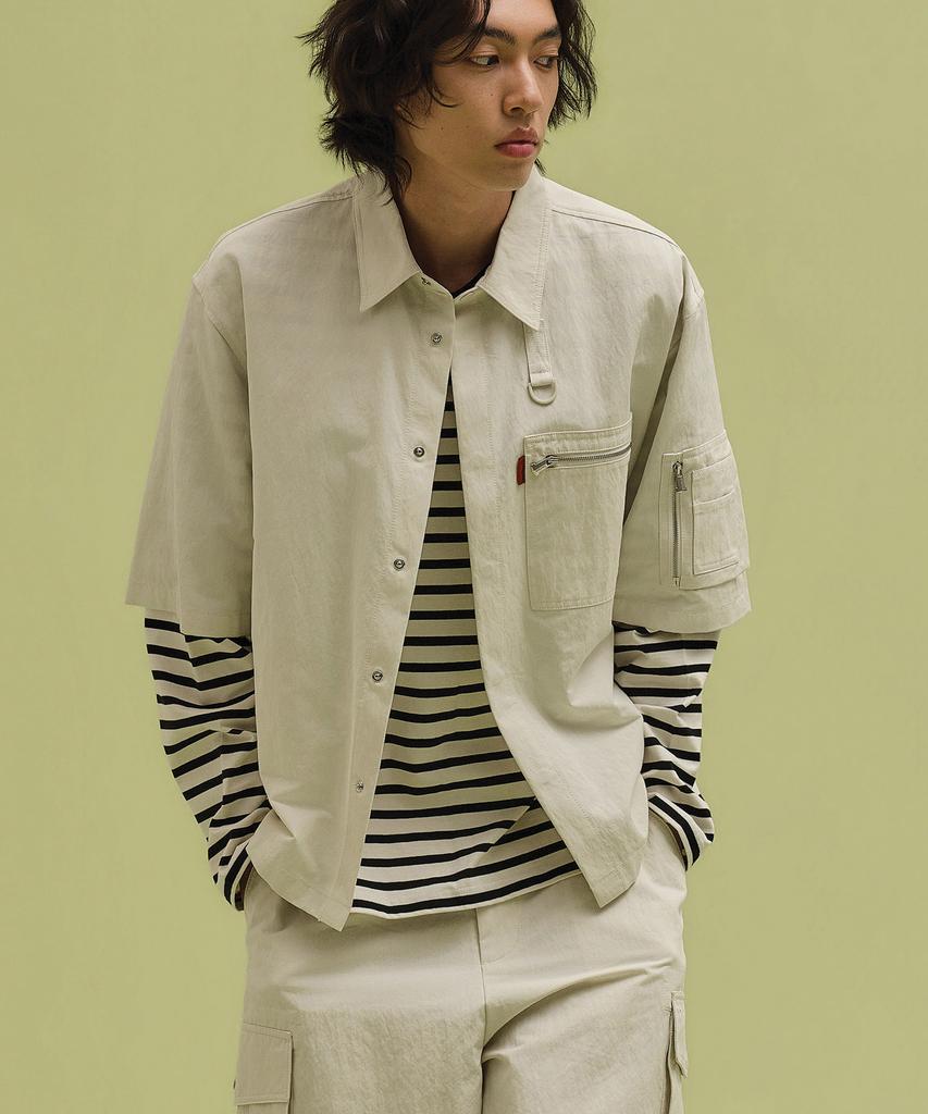Tullunjeubeulig Tb-No.2 In & Out Short Sleeve Shacket (E5910G3307)