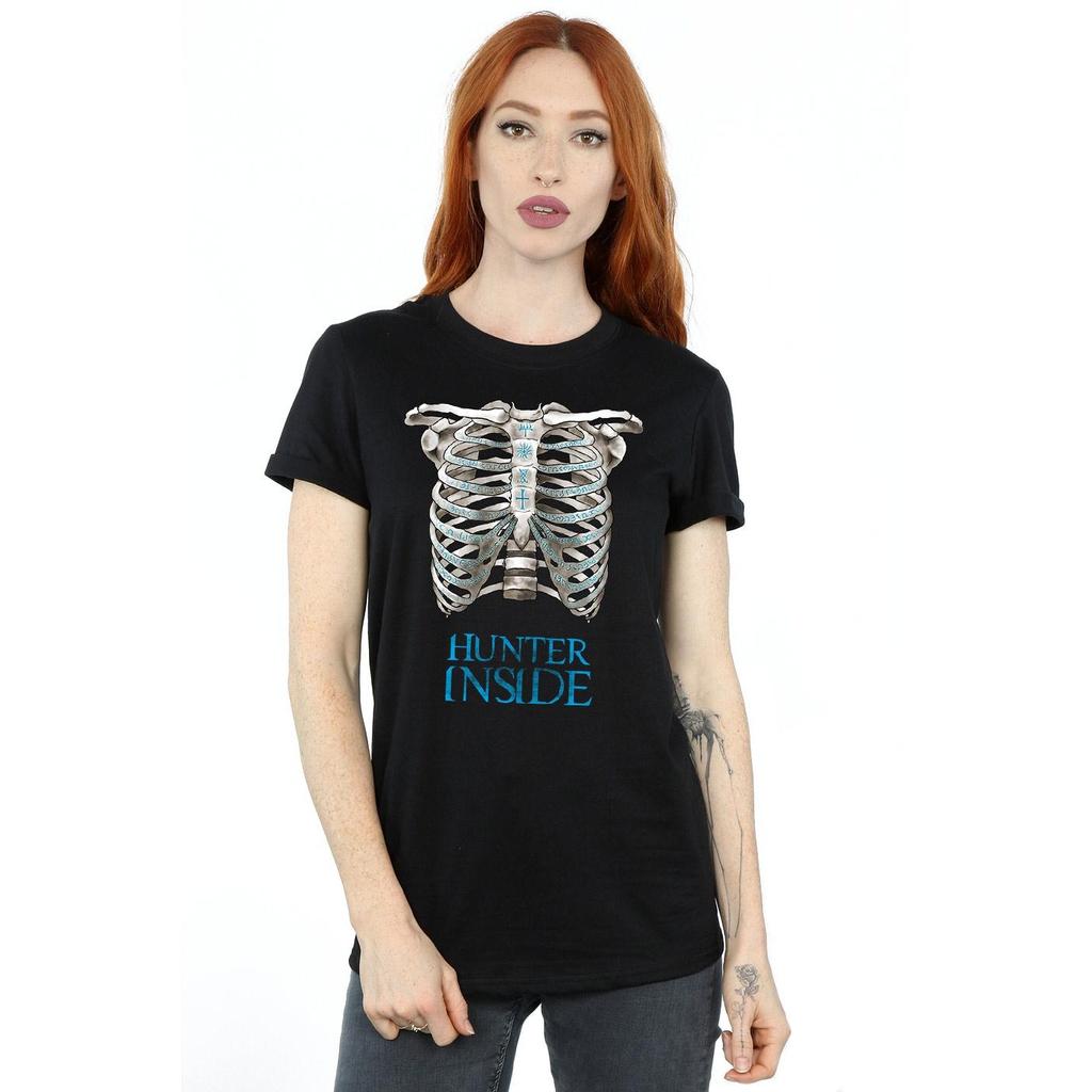 Supernatural Womens/Ladies Hunter Inside Cotton Boyfriend T-Shirt