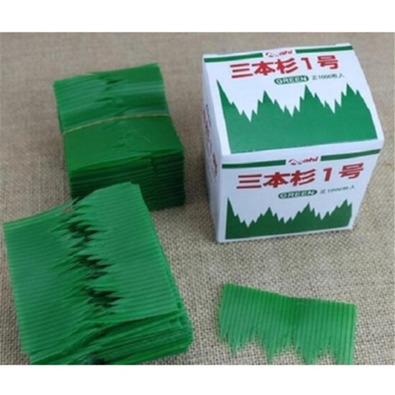 1000pcs /Box Green Leaf Japanese Food Sushi Decoration Leaves Sushi Grass Creative Plastic Leaf Sashimi Decor Tools NEW