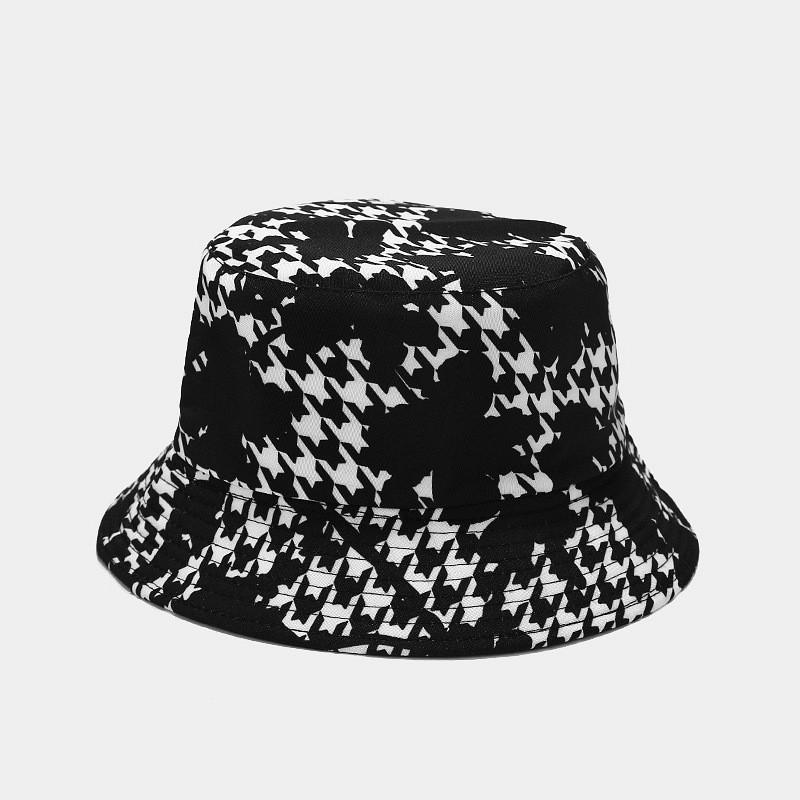 Classic Vintage Print Doublesided Sun Hat For Men Women Summer Outdoor Uv Protection