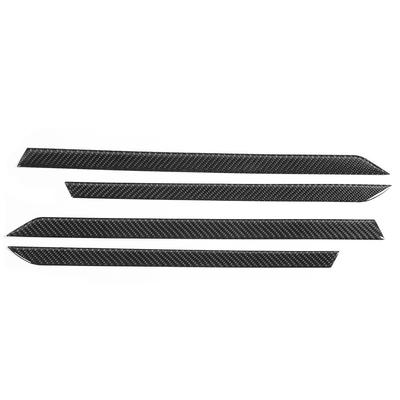 4PcsSet Carbon Fiber Style Inner Door Panel Stripe Trim Car Interior Cover Refitting Fit for Honda