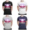 SpringSummer Alcohol Cinema Letter Cartoon TV Pattern Printed Cotton Tshirt Fashion Casual Short Sleeve Round Neck Tshirt