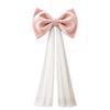 Mesh Tulle Large Velvet Christmas Bow Ornaments Tree Bow with Long Tails  Wedding