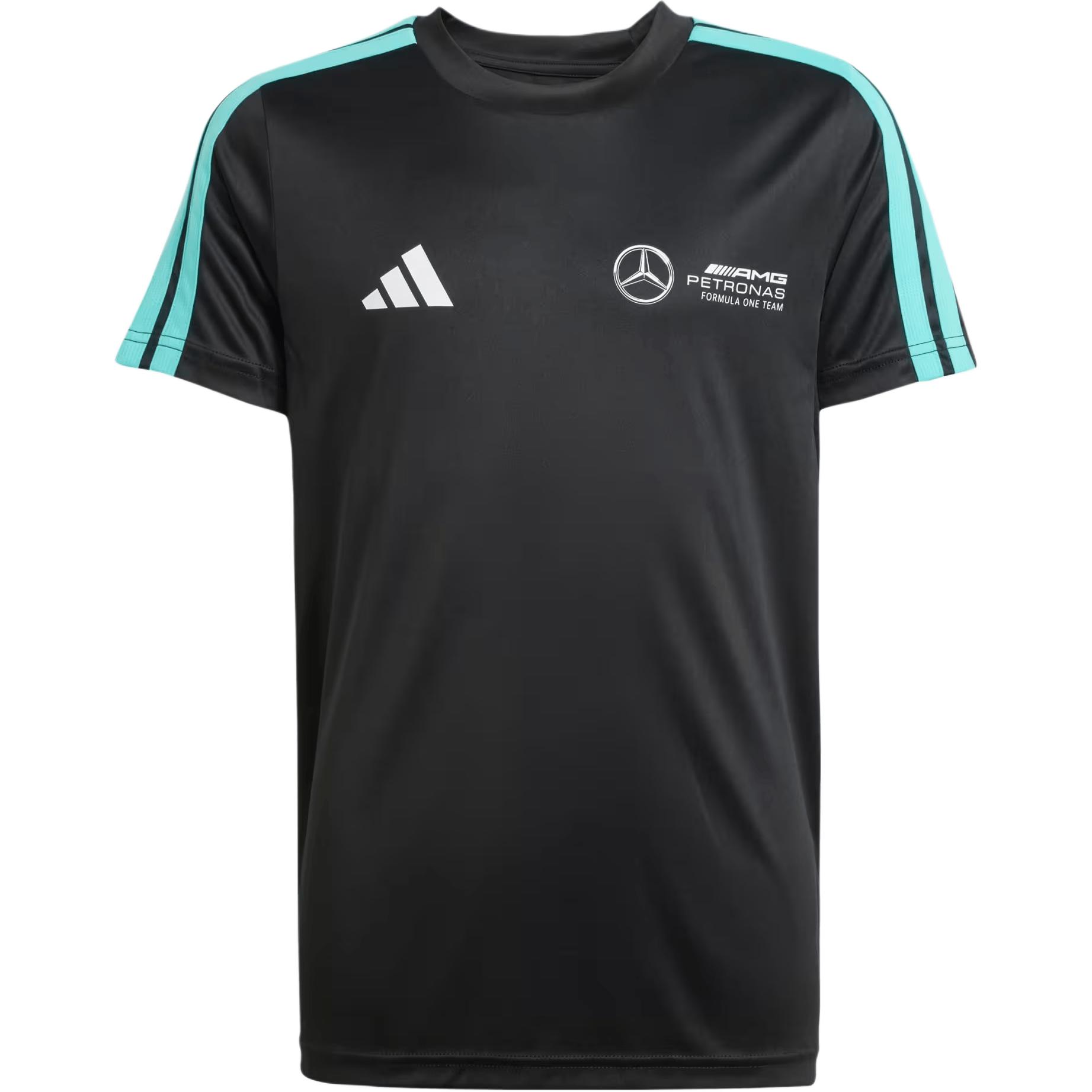 Футболка Adidas x MERCEDES AMG AEROREADY SS25 PETRONAS F1 Черный/Белый JV5423 13-14Y