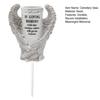 Cemetery Vase Angel Wing Memorial Vase with Spike And Drainage Hole Resin