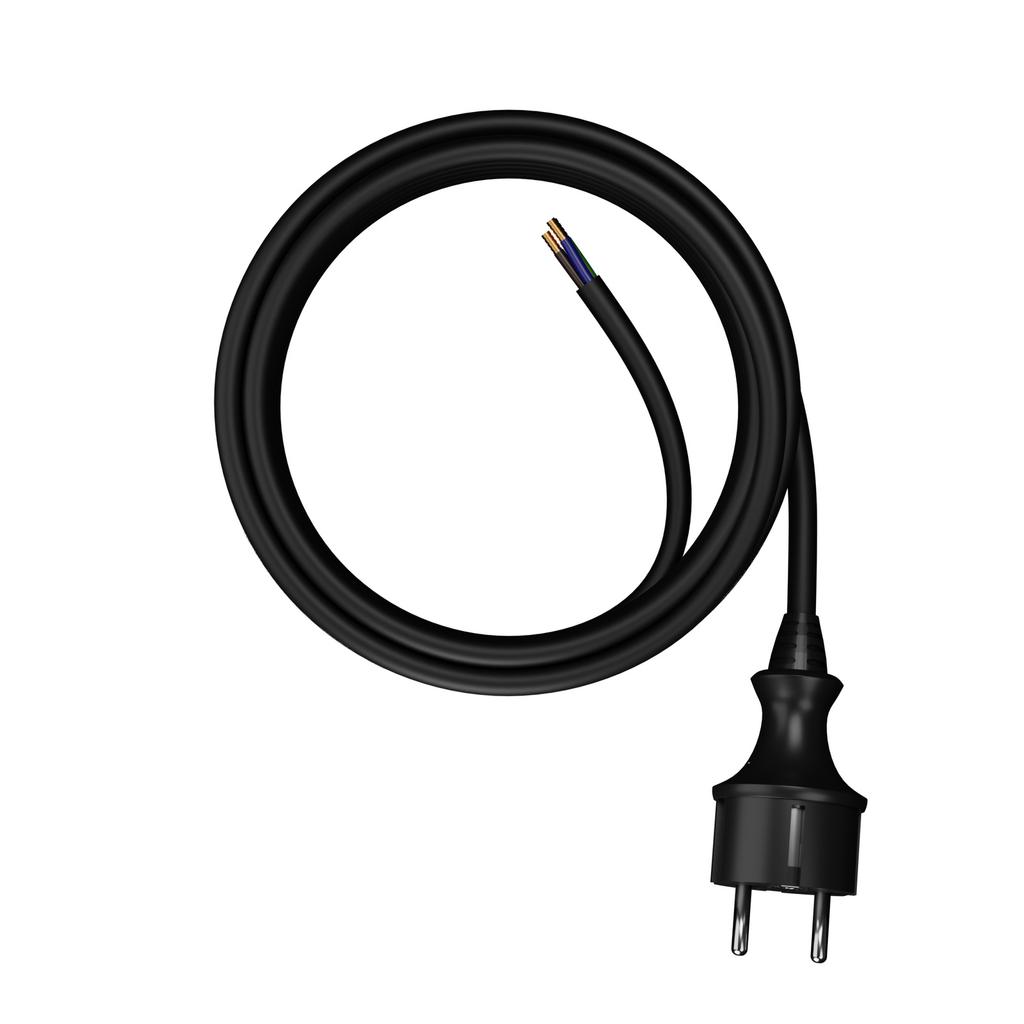 Kabel Zasilający Przewód Z Wtyczką Prostą 5M 3X1,5Mm2 16A Ip44 Czarny