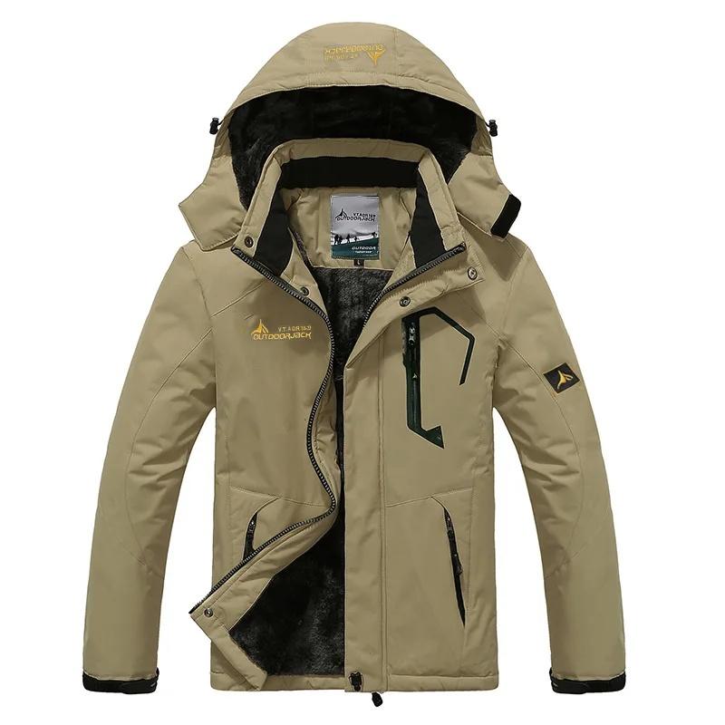 Thickened Fleece Windproof Outdoor Climbing Jacket for Couples Breathable Warm Cotton Coat Large Size Outdoor Clothing