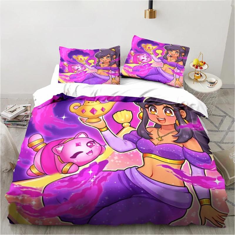 Cartoon Game Cute Aphmau with Wings Bedding Set Twin Queen King Size Duvet Cover Pillowcase for Boys Girls