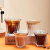 90-200Ml Clear Glass Coffee Cup Drinking Glasses For Espresso Cappuccino Juice Cocktails Kitchen Barista Glassware