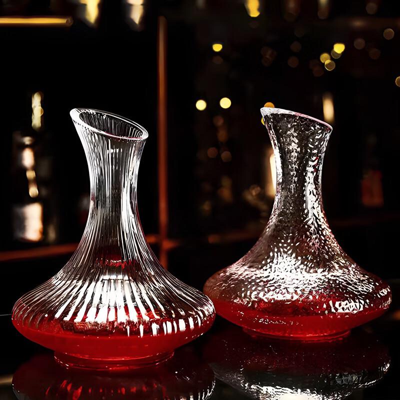 Striped Glass Wine Decanter