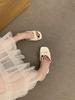 French Bow with Wedge Heel Cool Slippers Women's Summer Wear 2025 New Evening Wind Open-toed Fish Mouth Sandals