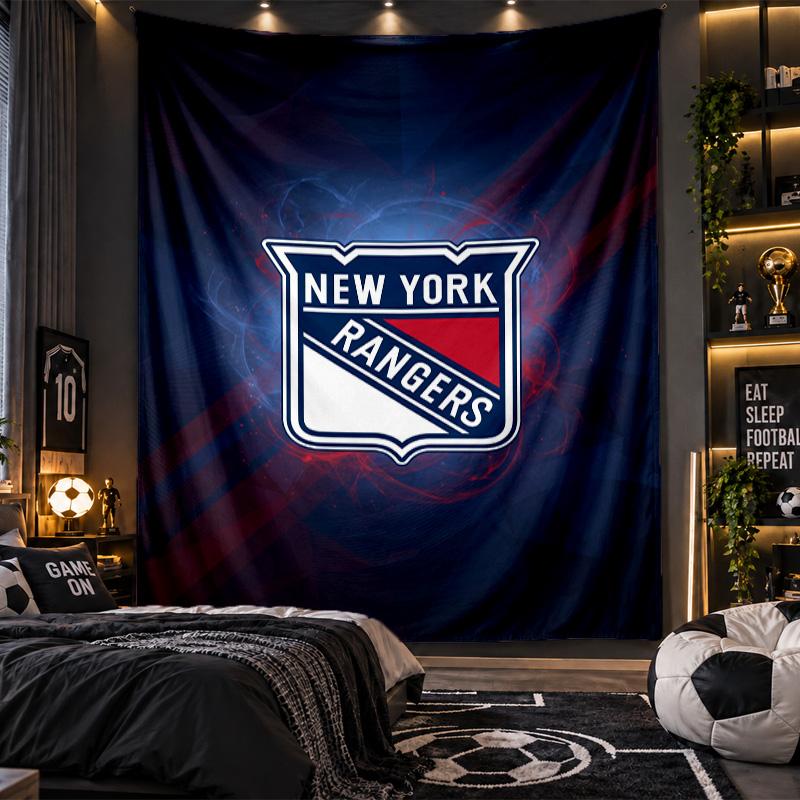 Wall Hanging Tapestry New York Rangers Print Cloth for Living Room Bedroom Home Decor