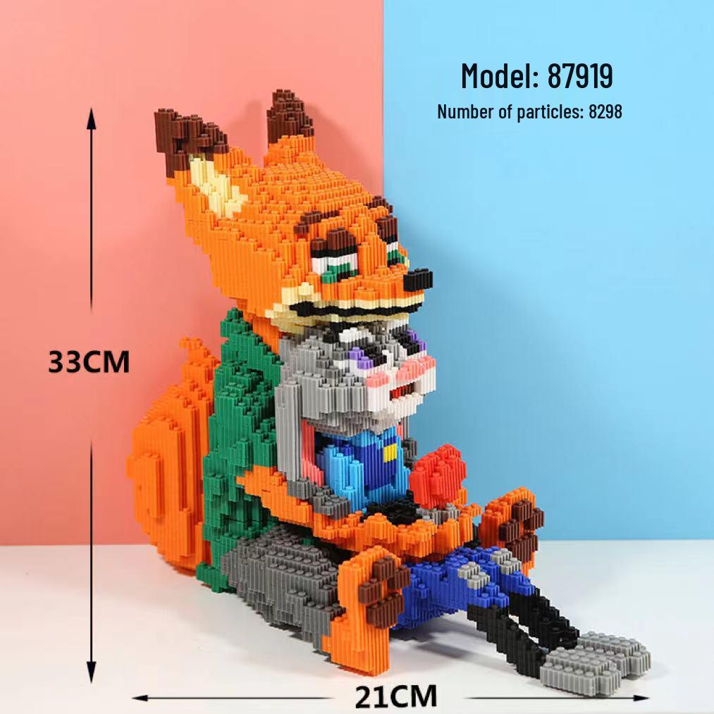 Girls' Compatible Lego: Violent Bear Building Block Series - Educational Micro-Block Interlocking Toys & Gifts