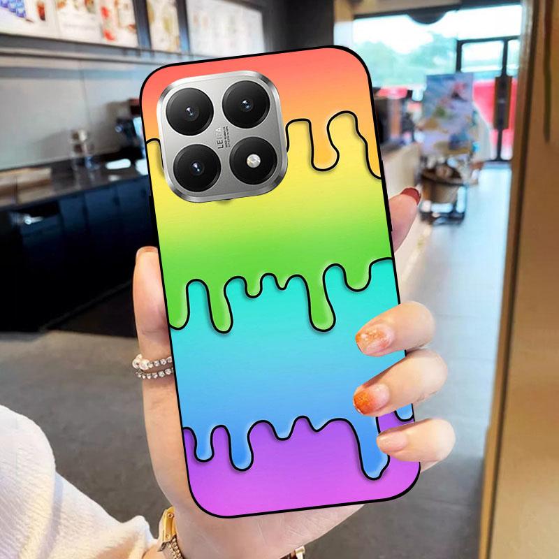 Soft Case For Xiaomi 15T 15 T Fundas Black TPU Silicone Back Cover For Xiaomi15T Phone Case Shockproof Protective Cartoon Coque