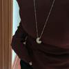 Fashion Chunky Moon Pendant 925 Sterling Silver Dainty Sweater Box Chain Necklace for Women