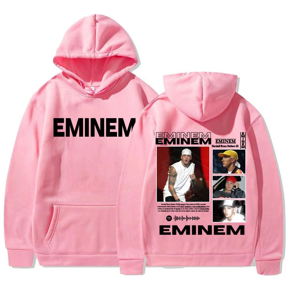 Rapper Eminem Marshall Bruce Mathers Tour Hoodies Herren Damen Freizeit Fleece Bodywarmer Sweatshirt Mode Hip Hop Retro Kapuzenpullover