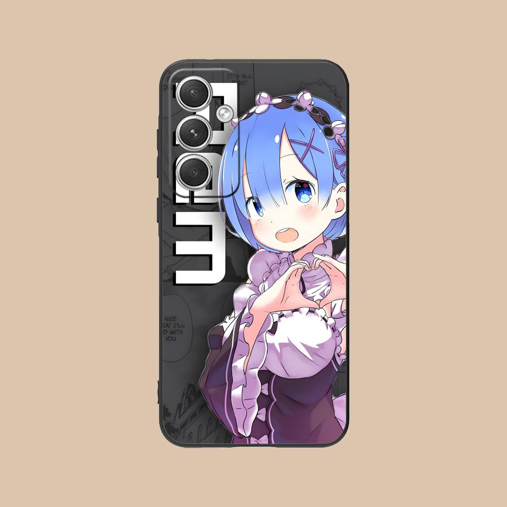 ReZero Rem Waifu Mobile Phone Case for Samsung Galaxy S26 S25 S24 S23 S22 S21 S20 Note20 Plus FE Ultra Colorful Cover Cellphones