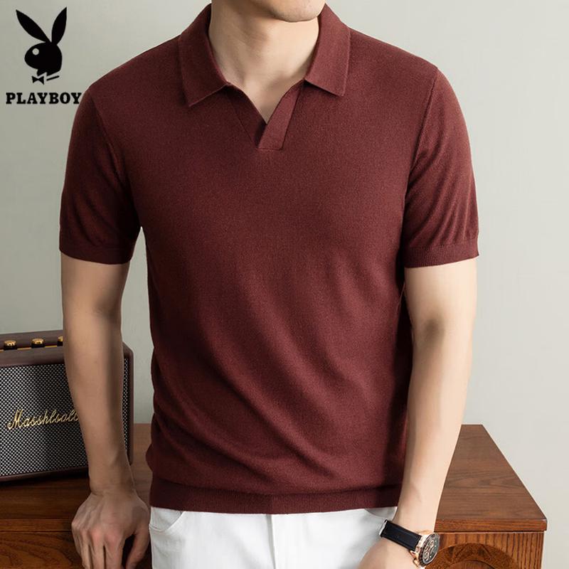Playboy Men s Old Money Style Knit Polo Shirt 2XL