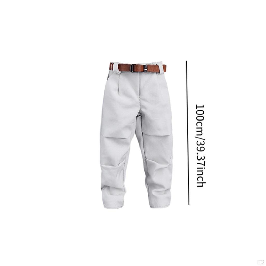 1/12 Doll Pants and Belt Action Figures Clothes Dress Up for 6 Inch Male