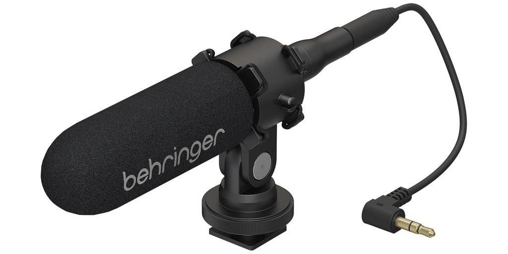 Behringer VICEO MIC Condenser Shotgun Microphone for Cameras, 3.5mm Connector, Black