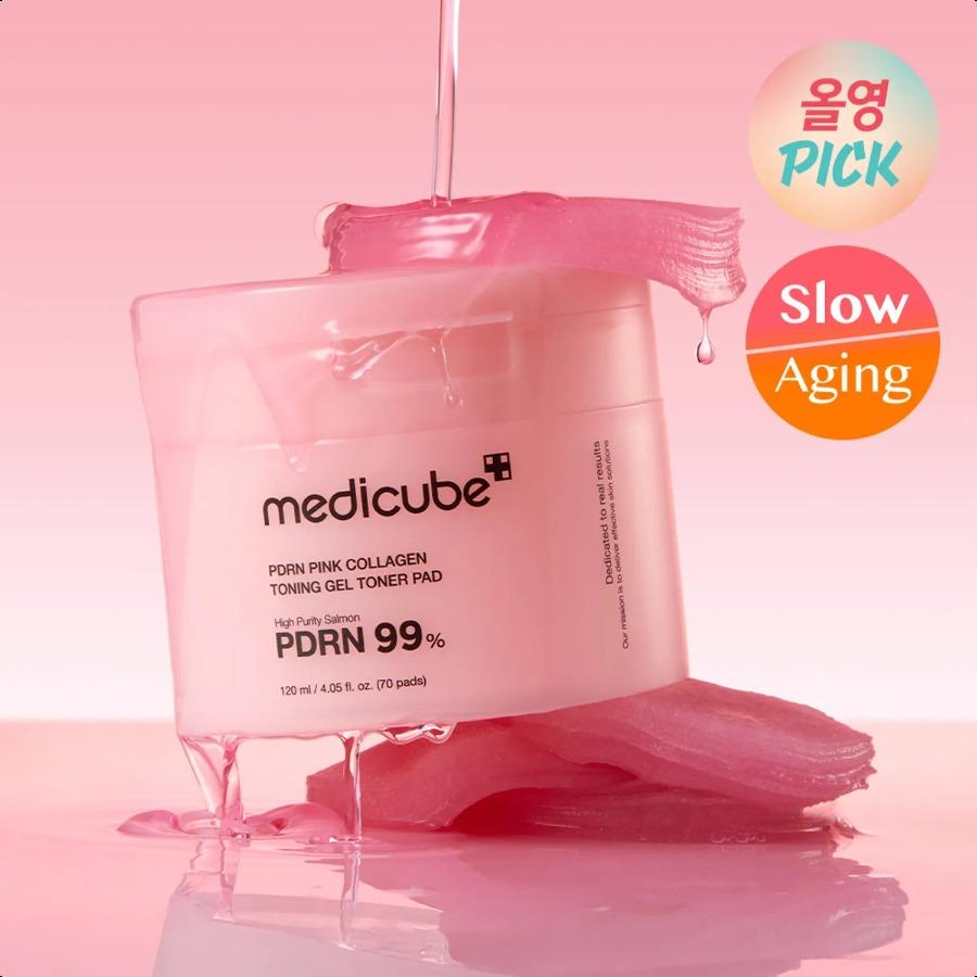 medicube PDRN Pink Collagen Toning Gel Toner Pads 70P Default Title