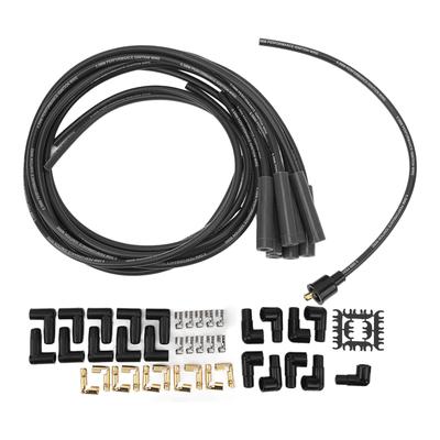 8.5mm 180 Degrees Sparking Plug Ignition Wire Set Spark Plug Wires with Dustproof Cap Replacement for Chevy 8 Cylinder