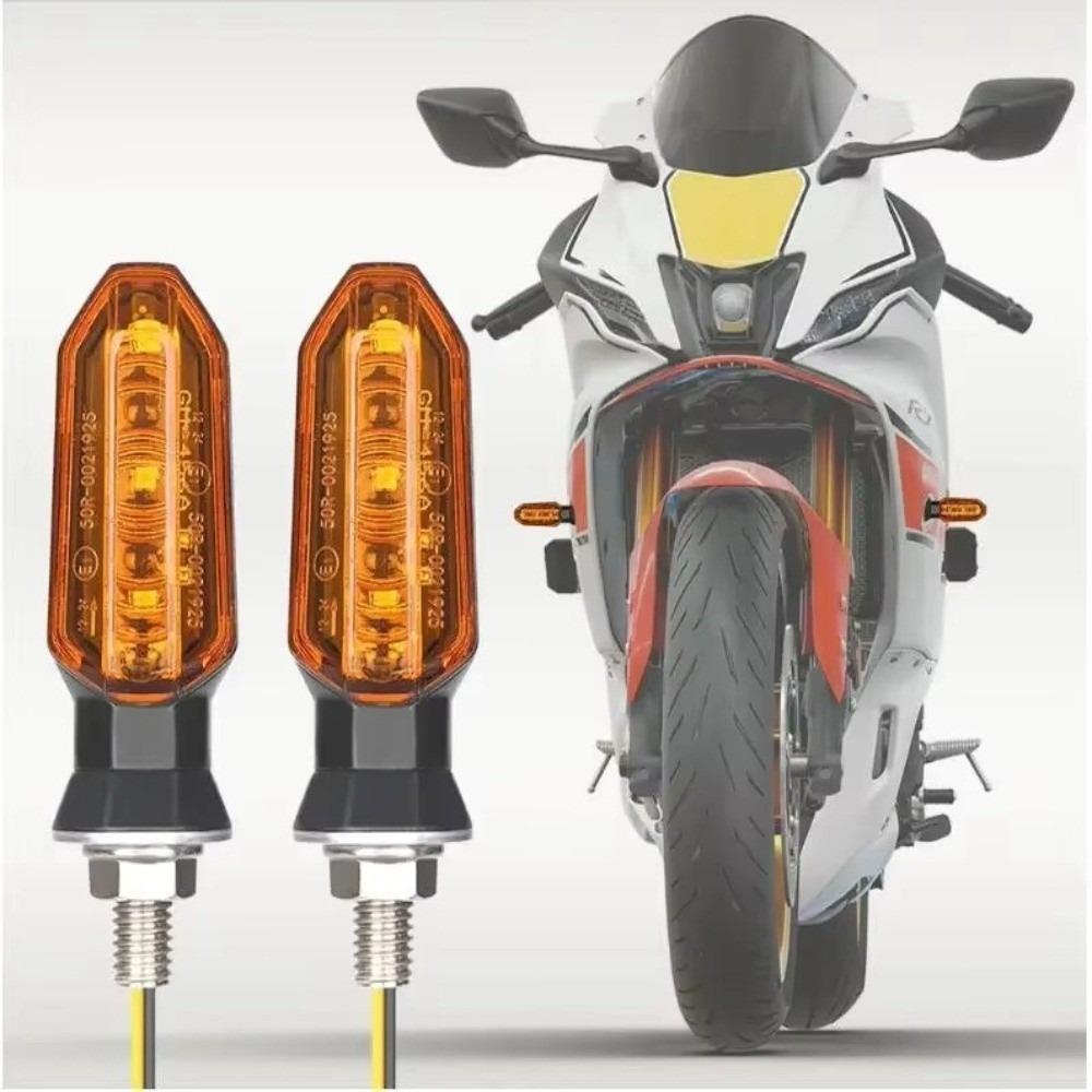 8mm Motorcycle LED Turn Signal Lights Mini 12V Flashing Light Amber Moto Indicator Lamp Accessories Blinker Turn Signal Lamp