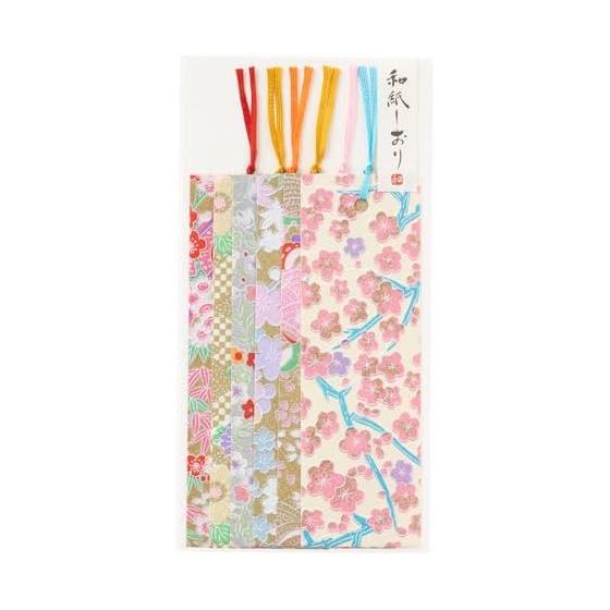 Washi Kawasumi Yuzen Washi Bookmark - Set of 6 - Warm Texture of Japanese Paper - Gentle on Fingers and Books - Popular Souvenir for Overseas - Also