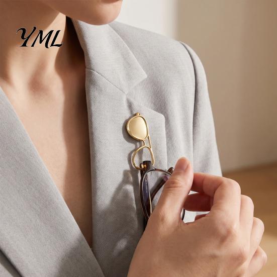 Glasses Hanging Pin Eyeglasses Holder Brooch Pin, Shape Lapel for Men Women, Decorative Clothes Decoration Accessories Suit Dress Shirt Collar
