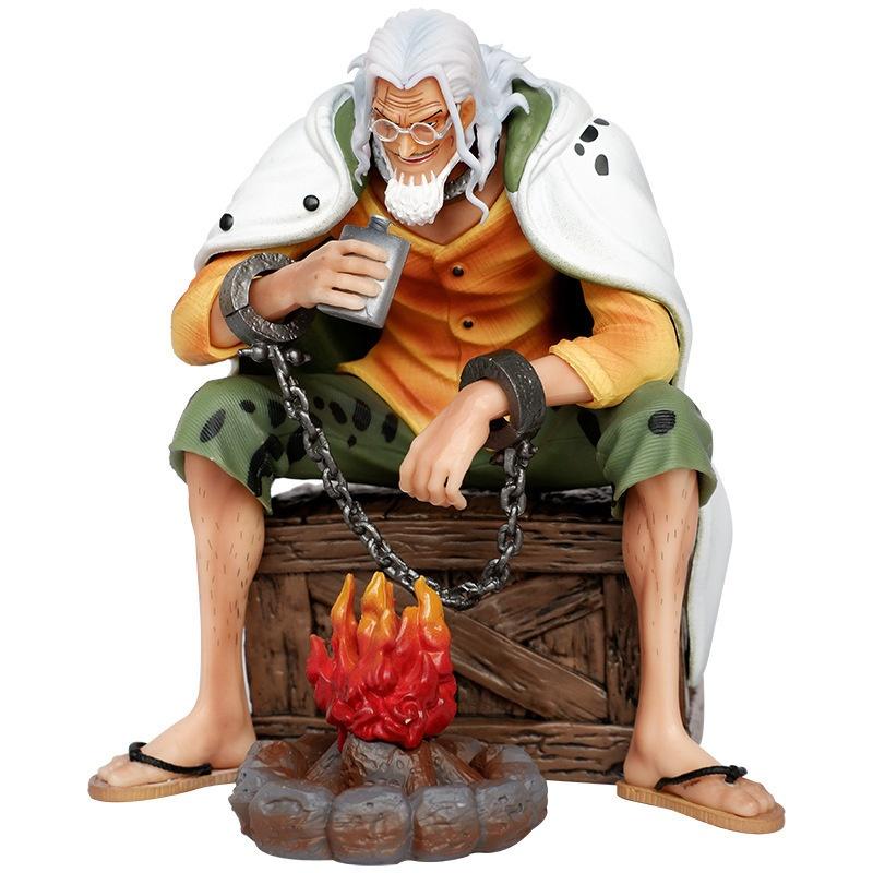 Action Figures One Piece Sitting Silvers Rayleigh Bt Rayleigh Light-Up Figure Model Ornament Statue Gift For Fans And Collector