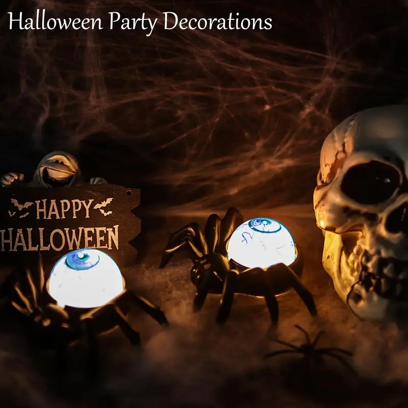 Halloween Eyeball Lights Spider Back Blast Eyeball Candle Lights Party Ambience Decoration Supplies Halloween Party Decoration