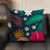 Fresh Floral Pattern Cushion Cover Summer Breathable Linen Organic Fabric Double-Sided Printing Sofa Pillow Case Home Decor