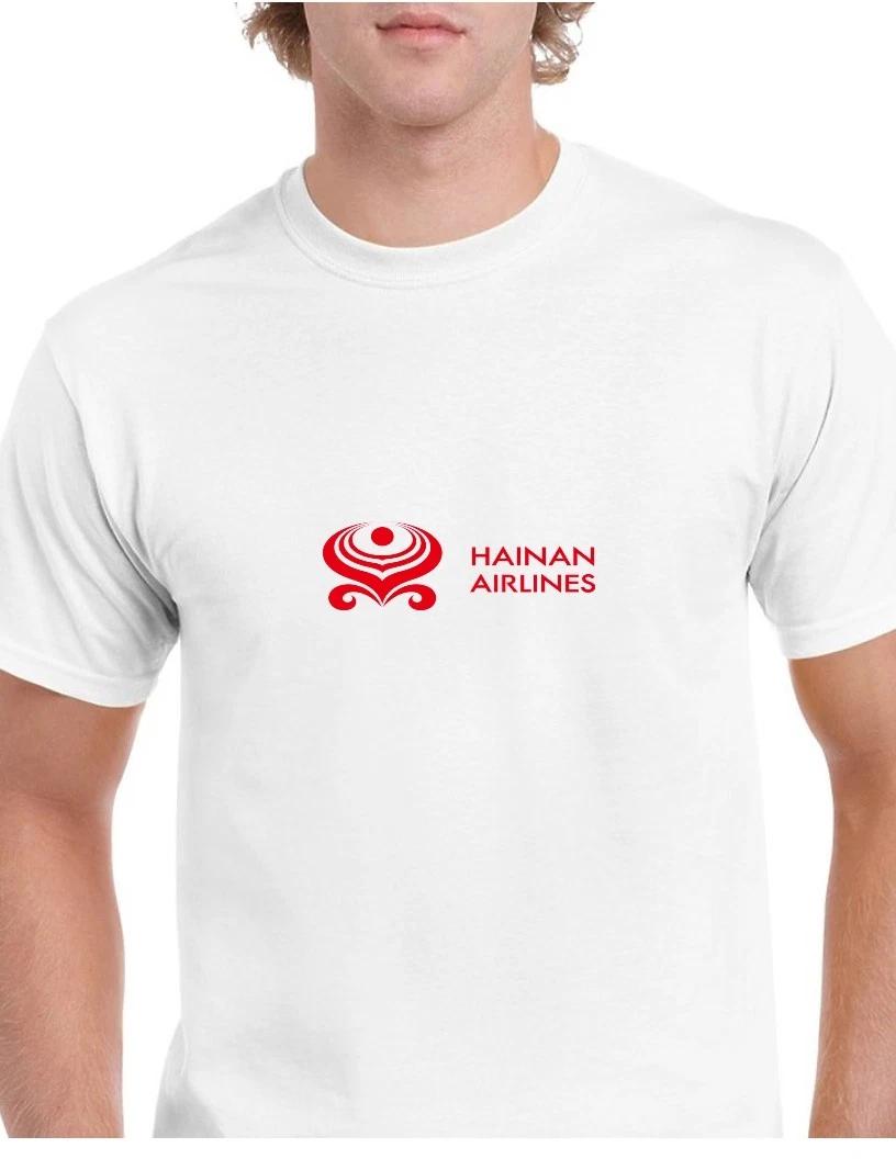 Hainan Airlines Red Logo Chinese Airline Aviation White Cotton T-Shirt XL