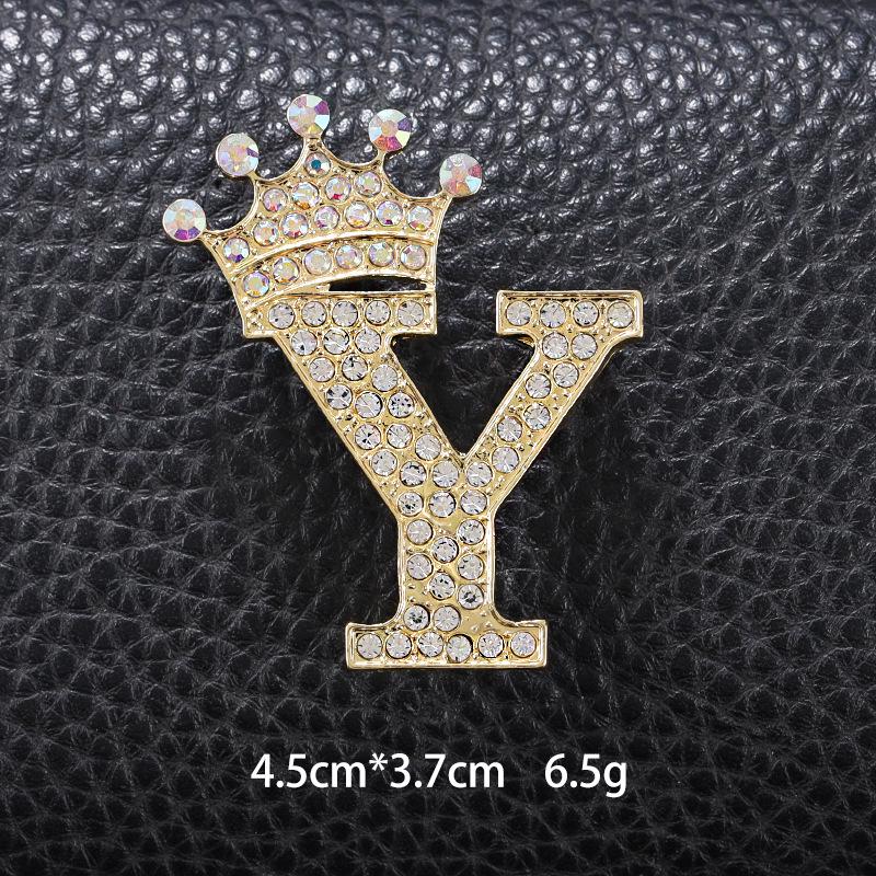 Unisex Versatile English Letter Brooch Lapel Pin for Suits and Clothing