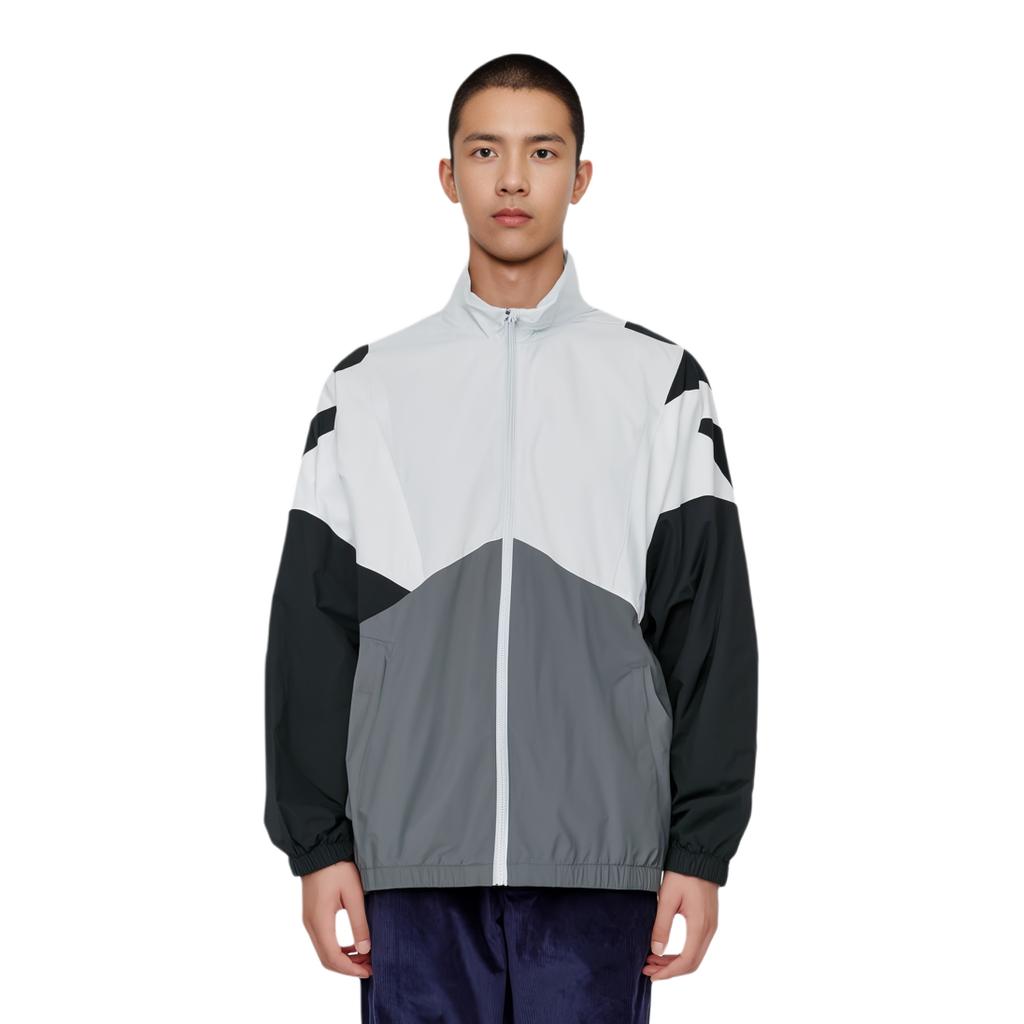Anta Lifestyle Series Silk Velvet Warm Woven Zip Jacket Men Jacket Coastal-Gray 152238611-3