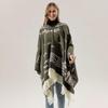 High-End Knitted Tassel Pullover Cape for Women: Warm, Stylish European & American Shawl